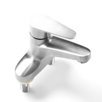 Durable wholesale high quality brushed nickel bathroom wash basin two way tap faucet