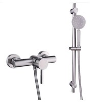 Luxury spray shower hand with wall slide bar and stainless steel hose